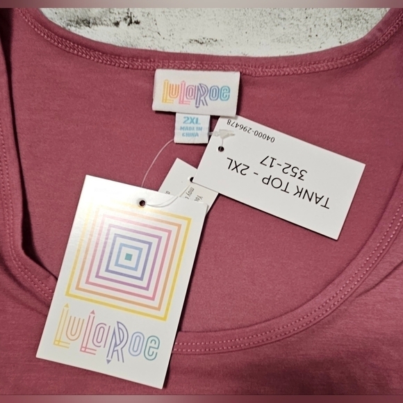 NWT LuLaRoe Tank Top 2XL • Soft Stretch Mauve Sleeveless Scoop Neck - Picture 4 of 5